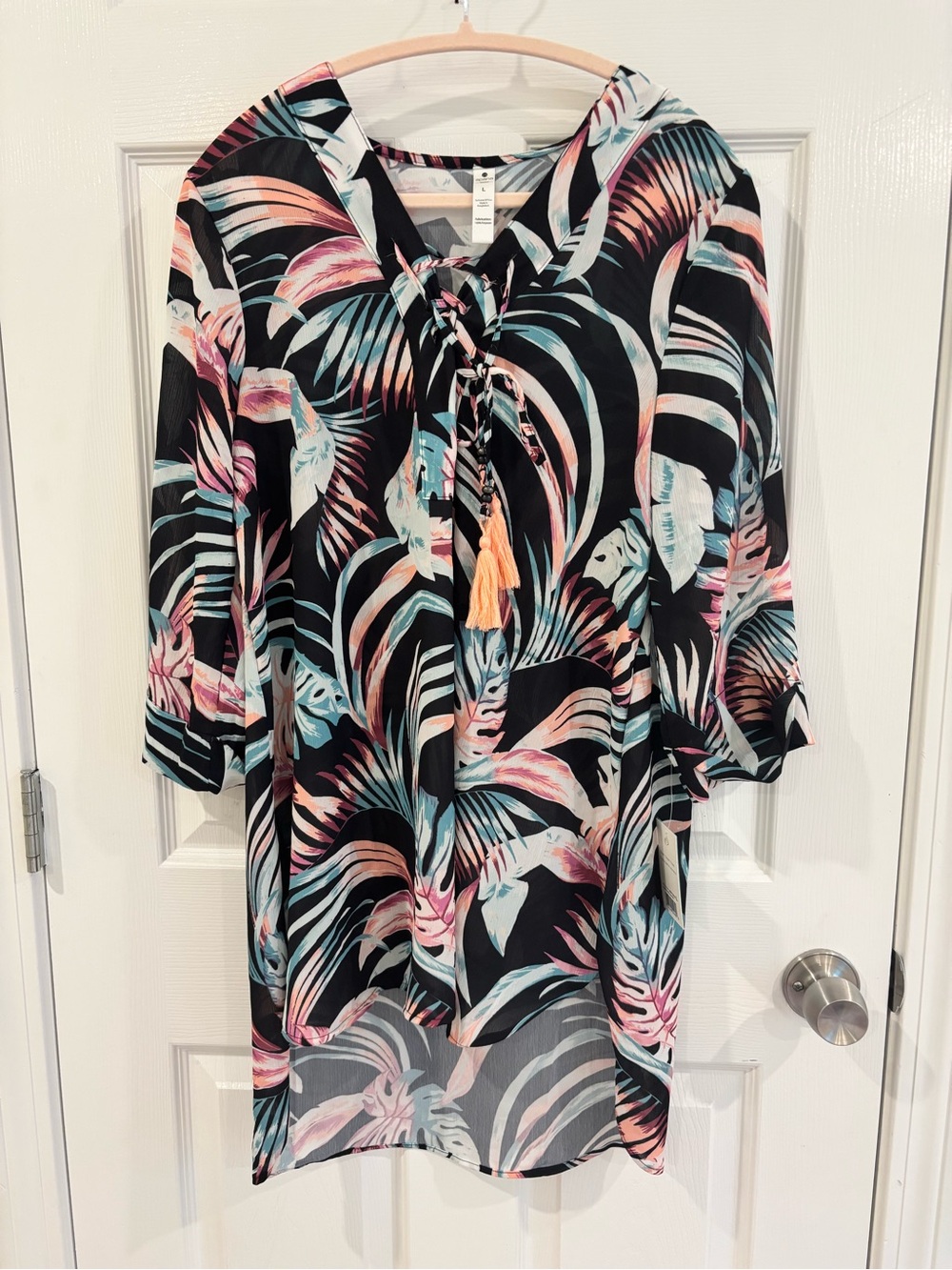 NWT Apana Tropical Swim Beach Cover Up L